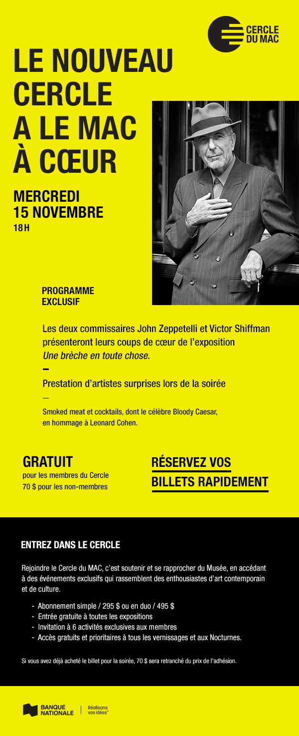 CERCLE DU MAC - LANCEMENT DE PROGRAMMATION LE MERCREDI 15 NOVEMBRE À 18H